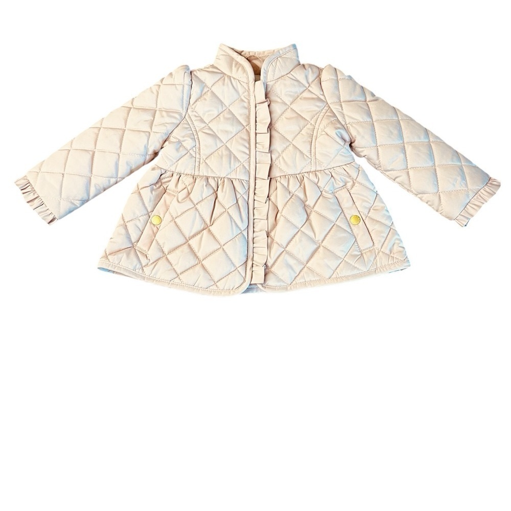 Janie & Jack Quilted blush colored zippered infant Jacket size 6-12 months